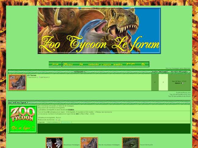 Zoo Tycoon : le forum