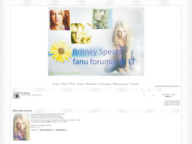 Britney Spears fan forum.