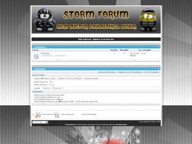 Storm.forum.st Gri Mavi Tasarımı