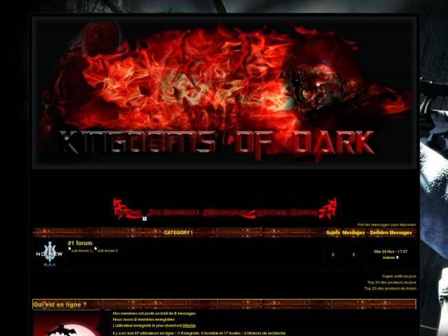 Kingdom of dark new thème 2011