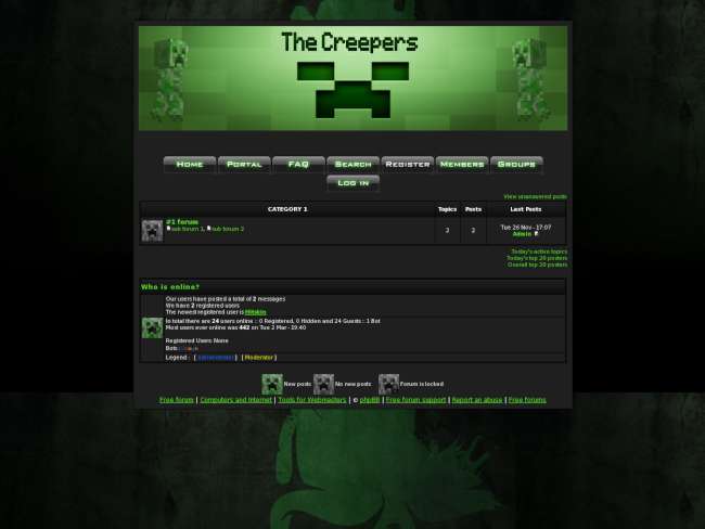 Minecraft the creepers...