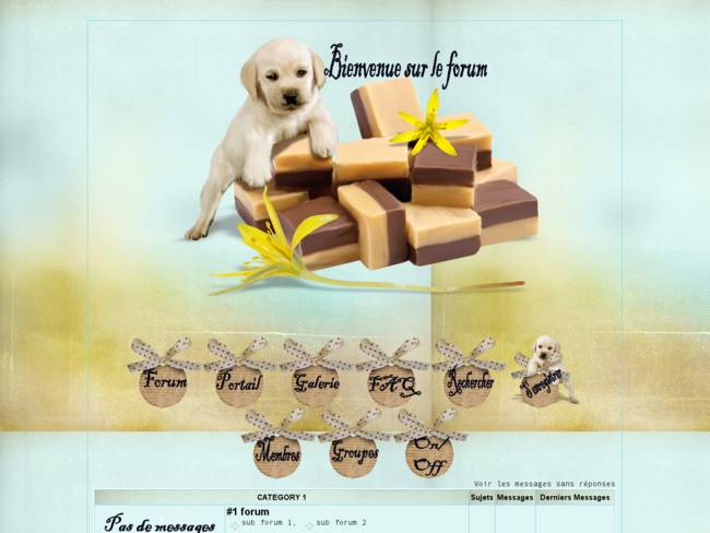 Le bébé chien au chocolat